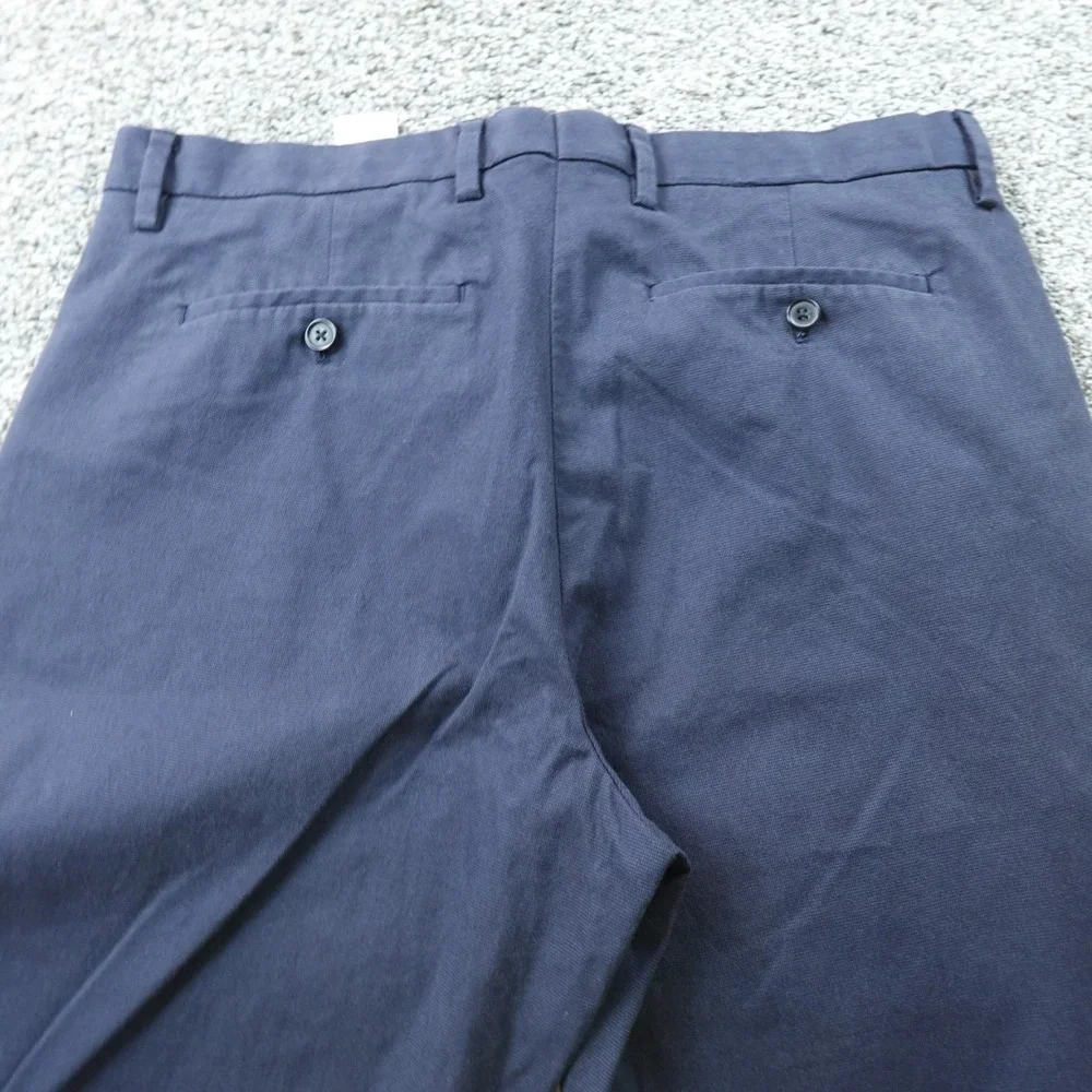 Banana Republic Pants Mens 35X32 Blue Slim Fit Wool Chino Dress Trouser Stretch